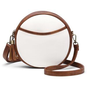 1949 Crossbody Bag Circle Purse Small Vegan Leather Cross body Shoulder Bag